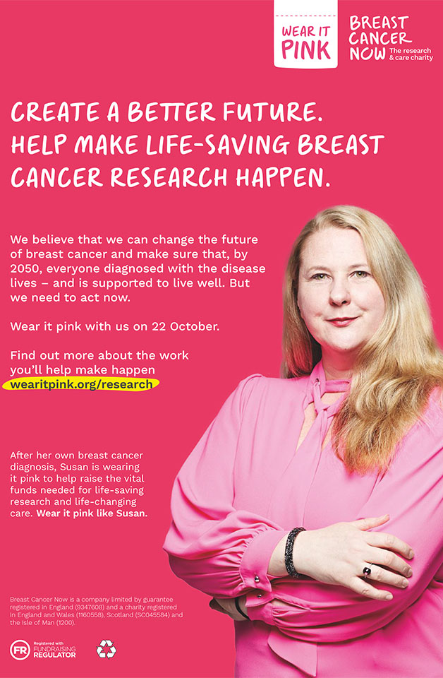 Breast Cancer Now 'wear it pink' fundraiser at Marden Edwards HQ October 2021