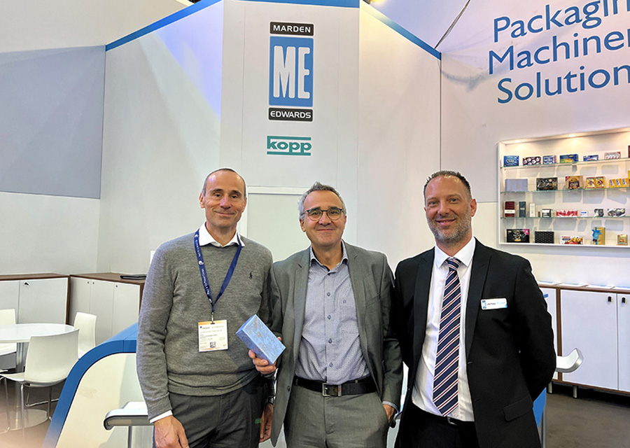 Jung Verpackungen on the Marden Edwards stand at Interpack 2023