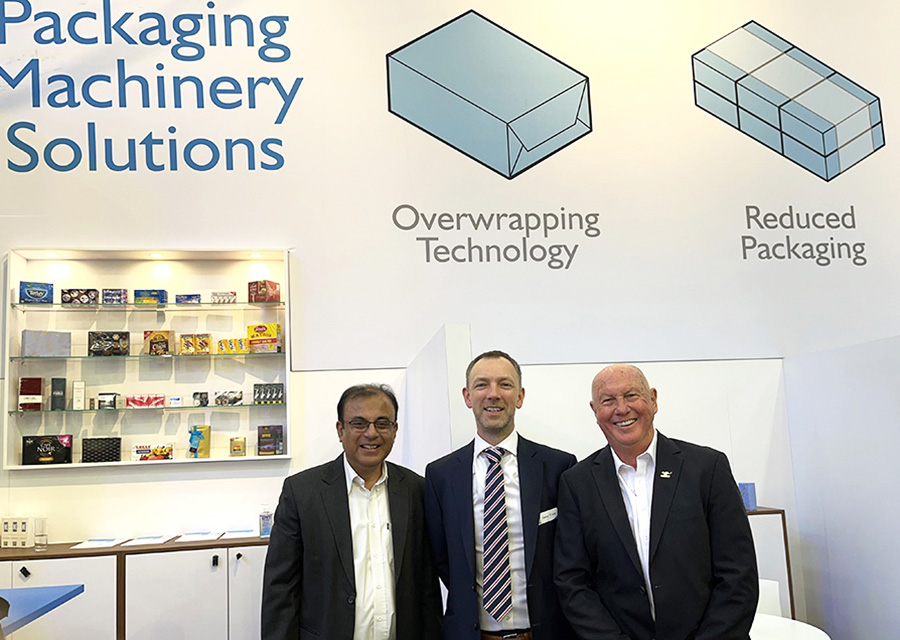 Marden Edwards with trade partners MPI Australia at Interpack 2023.